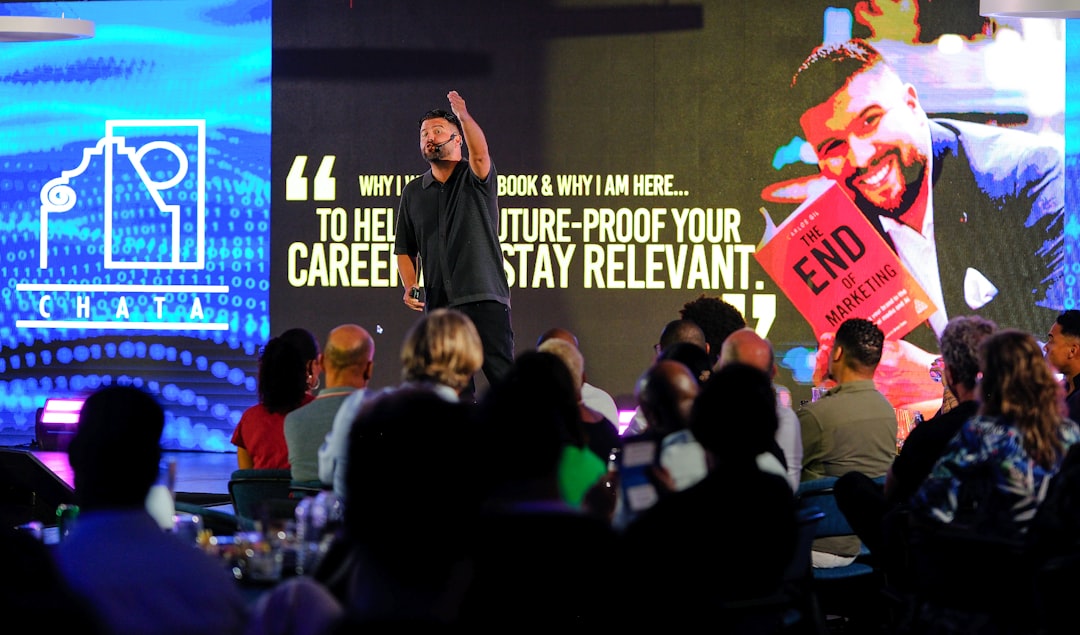 Author and global keynote speaker presents “The End of Marketing” during a live audience session focused on brand loyalty, relevance, and the rise of disruptive marketing.